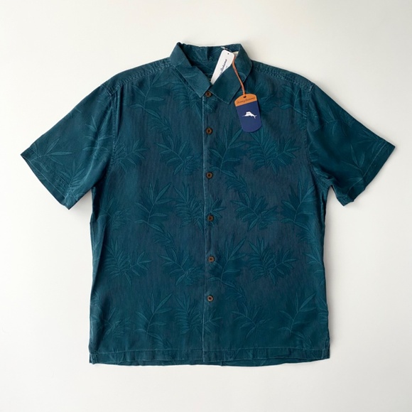 Tommy Bahama Nwt Luau Floral Print Seaway Short Sleeve Silk Camp Shirt T316593